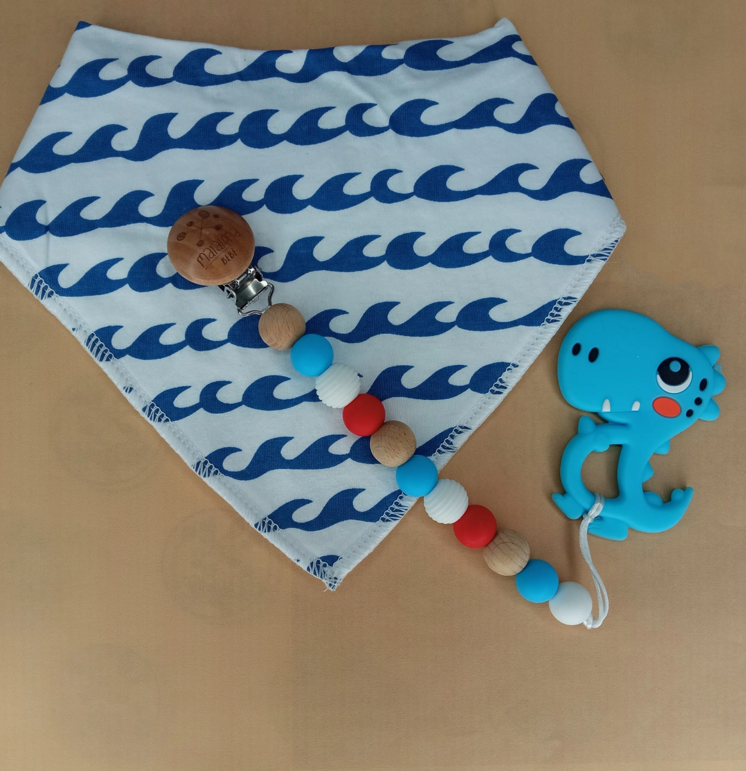 Babero Bandana de Algodón Marino, Blanco - Imagen 2