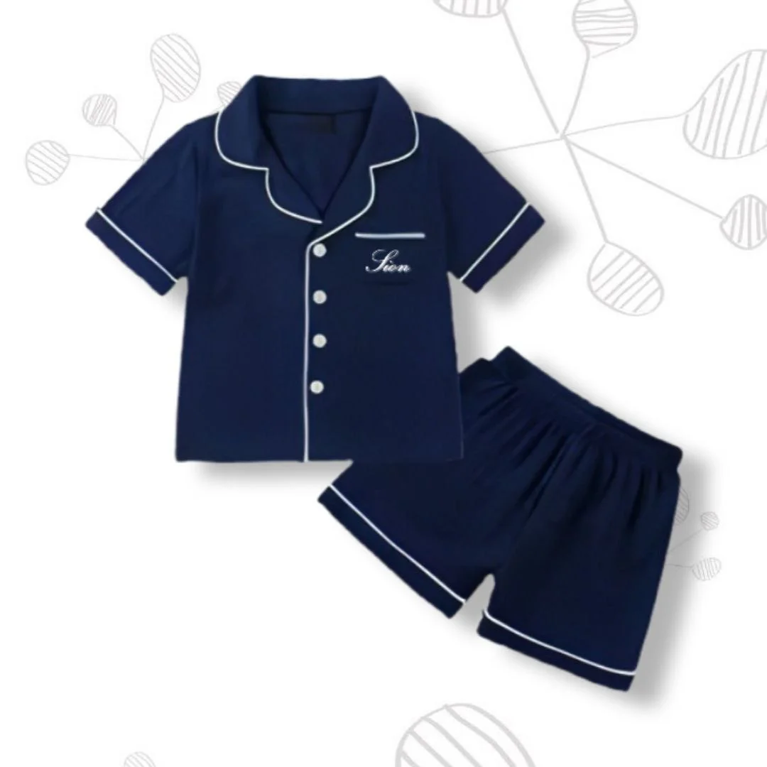 Pijama Short Gael, Azul