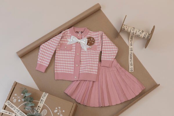 Set moño niña rosa - Imagen 4