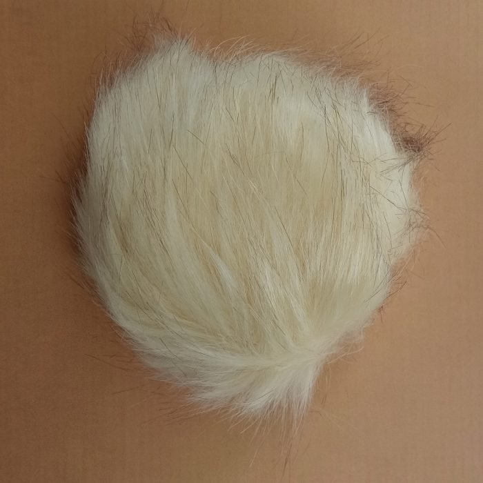 Pompón Sintético PS2 (beige con puntas café)