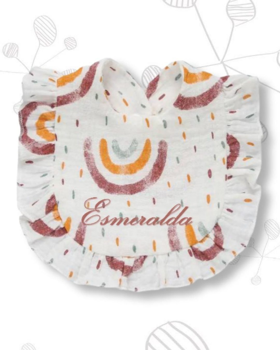 Babero arcoiris con volado 1