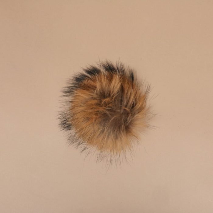 Pompón Natural PN11 (caramelo, dorado y puntas negras)
